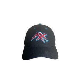 Vintage XFL Hat Maniax Logo Cap Drew Pearson Hook&Loop Strap Back Black&Teal NWT